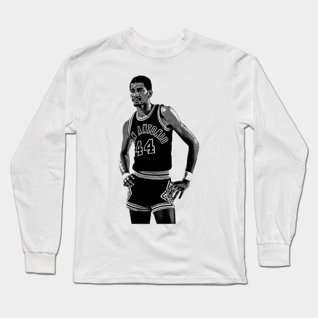 George Gervin Long Sleeve T-Shirt by Zluenhurf